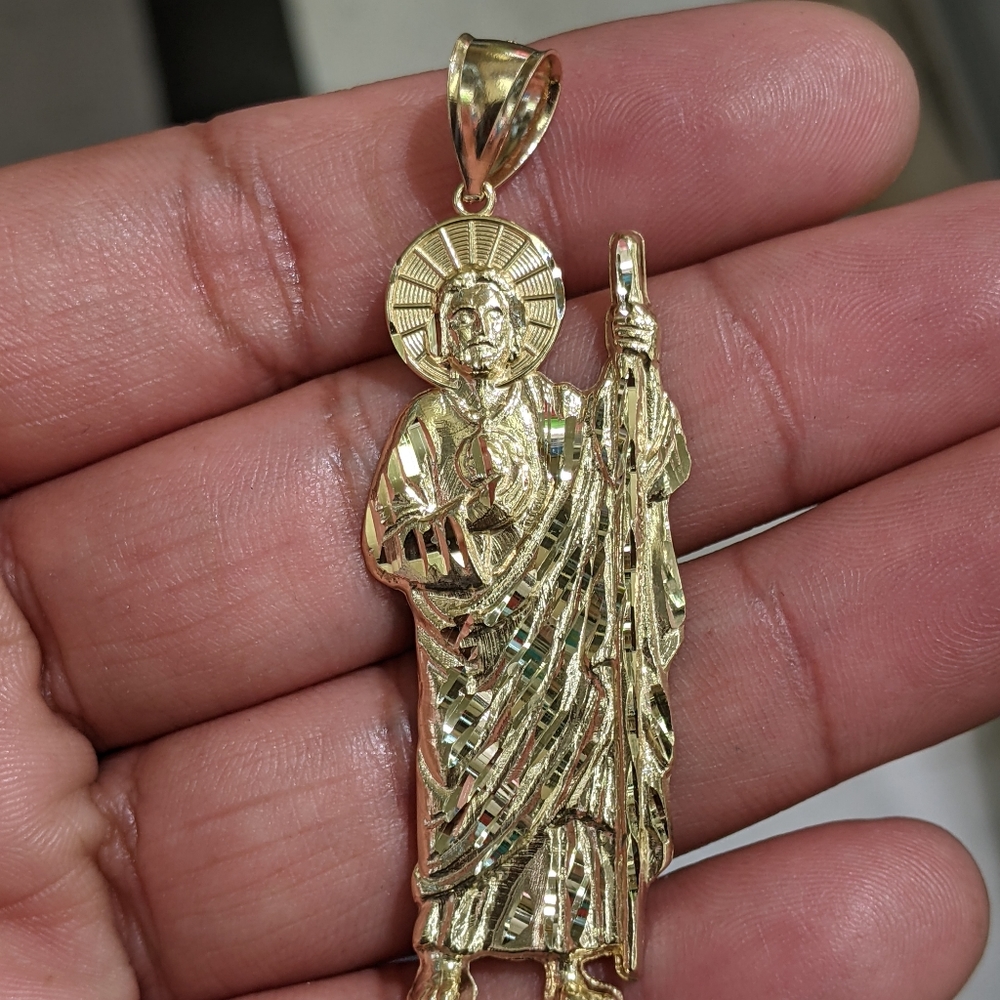 14kt Real Gold Saint Jude Pendant
